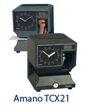 Amano TCX-21 Time Clock